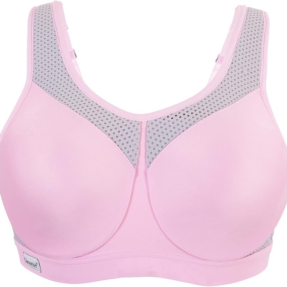 Glamorise Plus Size Full Figure High Impact Wonderwire Sports Bra 42F pink